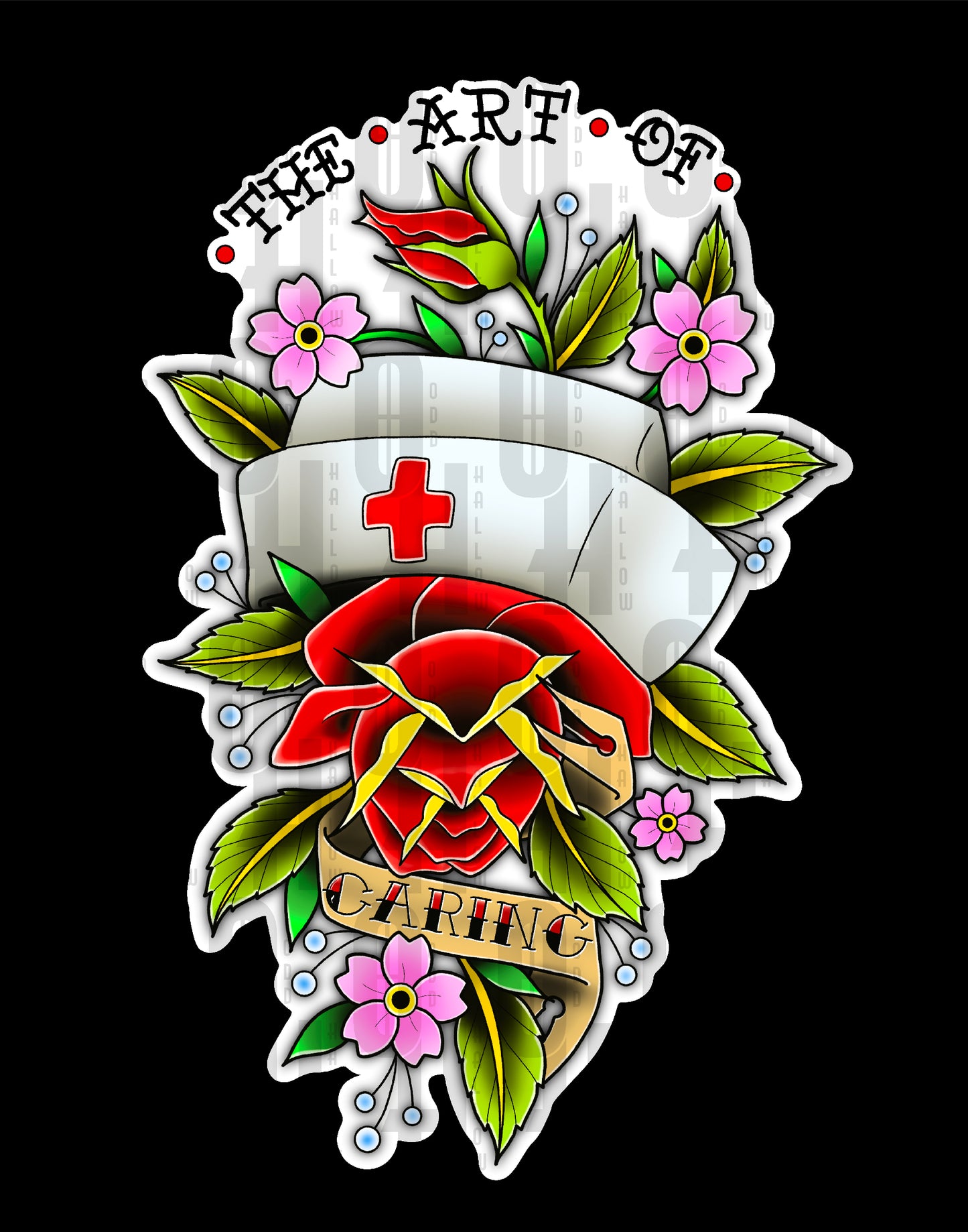 "Art of Caring" Nurse Sticker